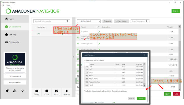 install_packages_for_virtual_env_in_Anaconda_Navigator